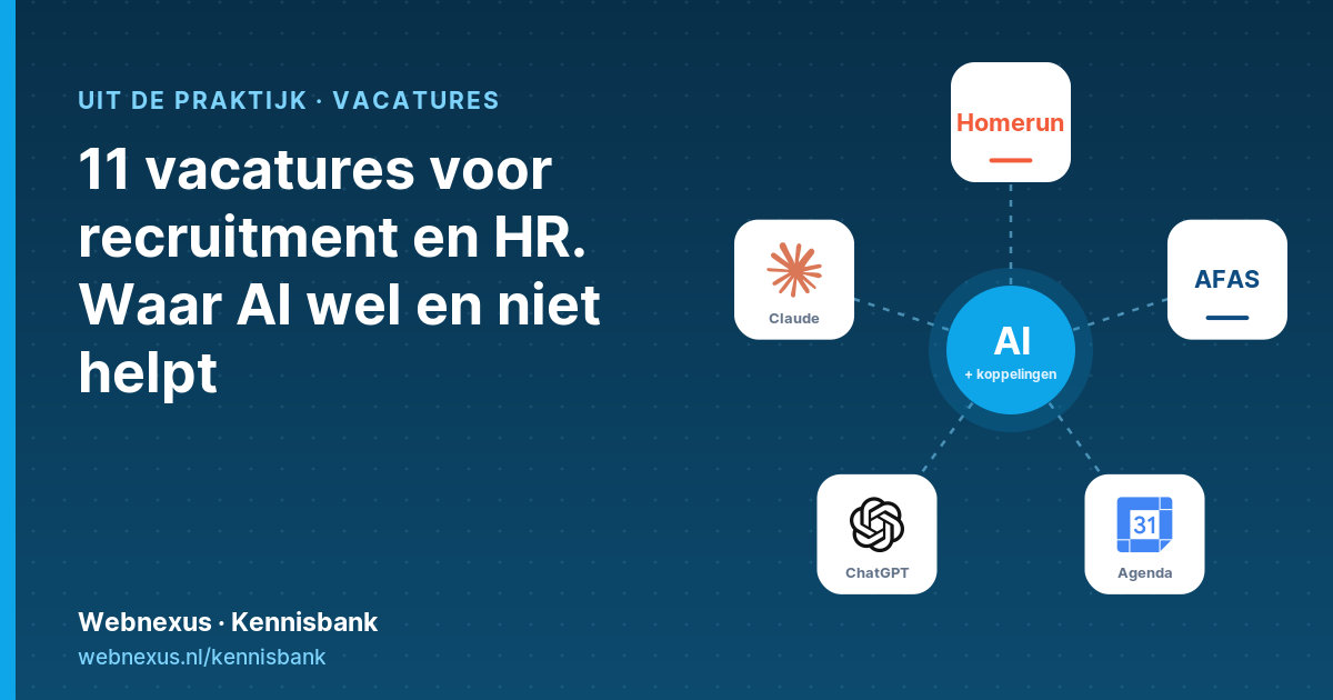 Titelbeeld: 11 vacatures voor recruitment en HR, uit de praktijk